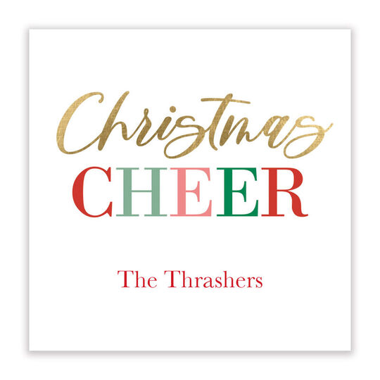 Christmas Cheer Square Gift Stickers
